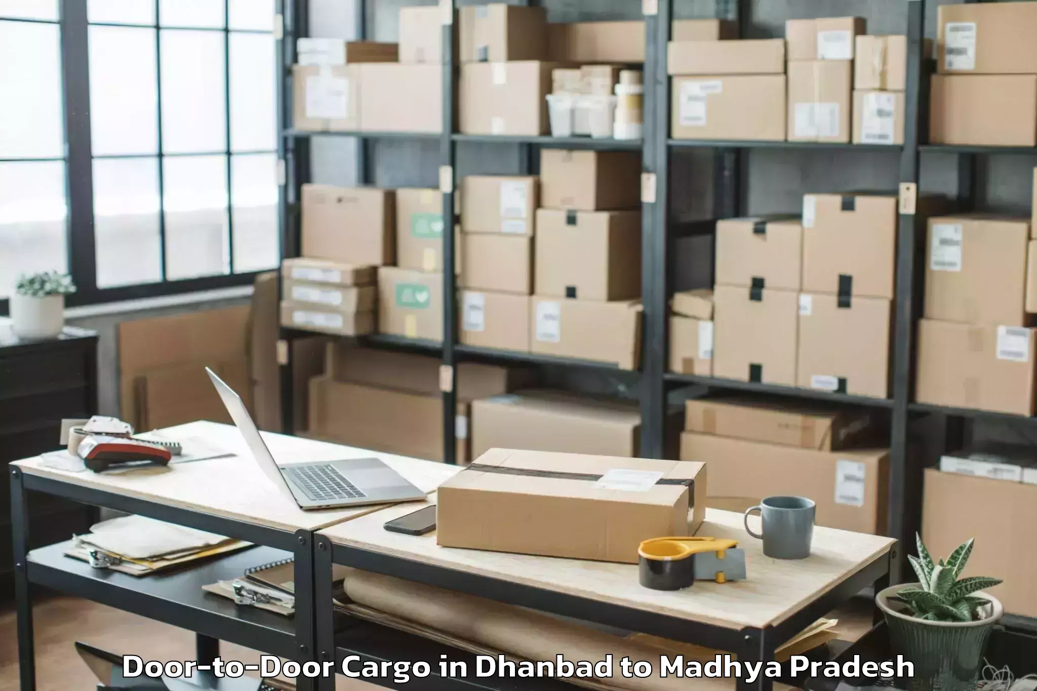 Dhanbad to Nepanagar Door To Door Cargo Booking